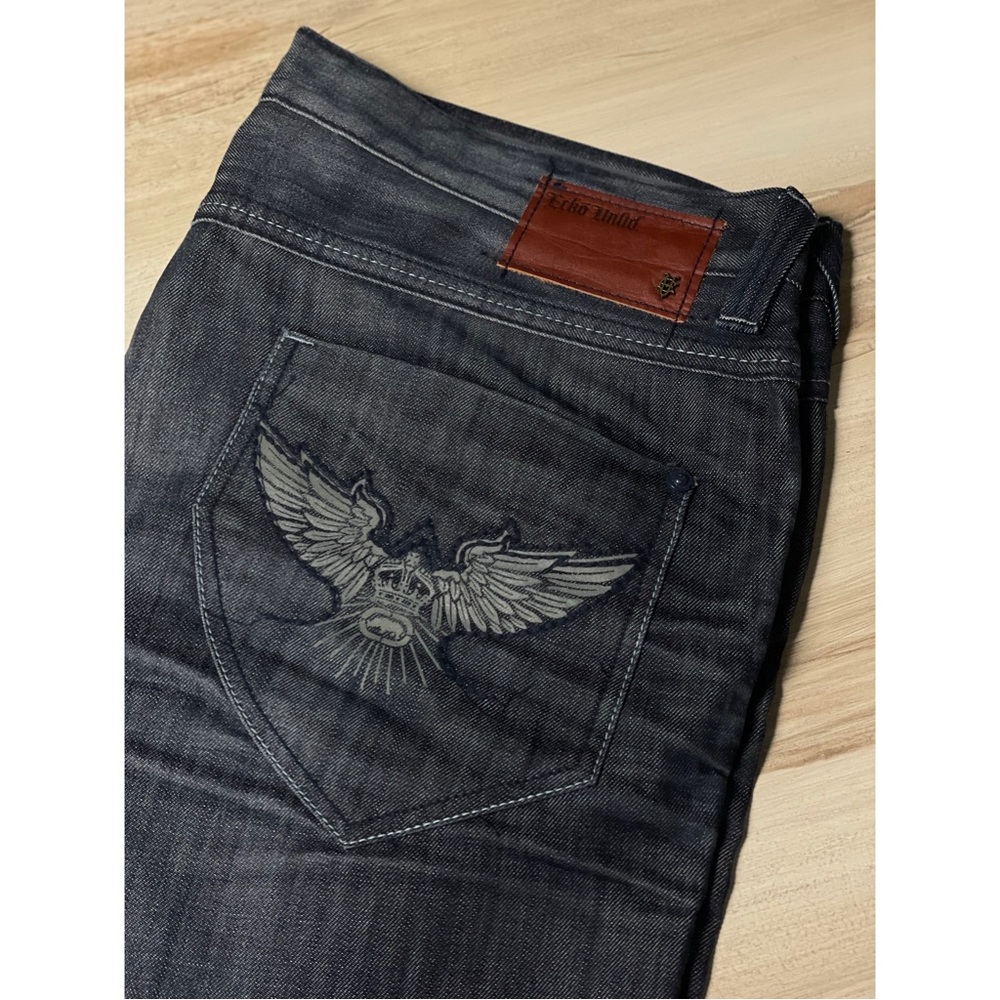 Men's Ecko Unltd. Straight Leg Jeans Dark Blue Size W42 - Picture 8 of 8